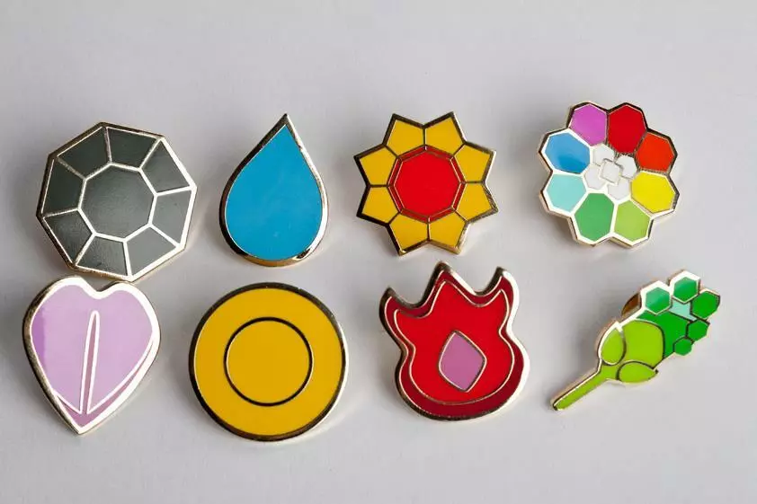 Collect these awesome Pokemon Gym Badges 