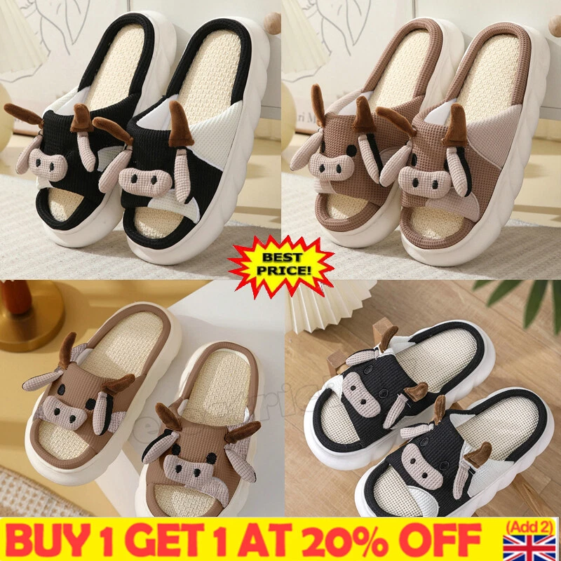 Plush Slippers Home Warm Cute Slipper Winter Shoes Casual Dog Cartoon Deer  Shoes (Color : E-Grey, Shoe Size : 36-37) : Amazon.co.uk: Fashion