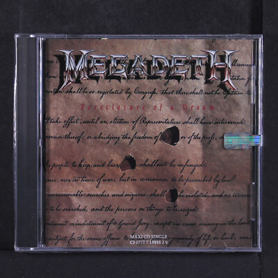 MEGADETH: foreclosure of a dream CAPITOL CD Single Sealed | eBay