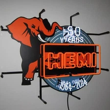 Hemi 50th Anniversary Neon Sign 5MPORA w/ FREE Shipping 
