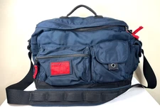 VTG - ABERCROMBIE FITCH A-18 Navy Blue Laptop Messenger Shoulder Strap Zip Bag