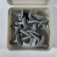 Pampered Chef Gray Corn on the Cob Holders with Storage Box Case 4 Pairs