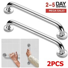 2X Bathroom Shower Grab Bar Handle Safety Hand Rail Support Bar Stainless Steel