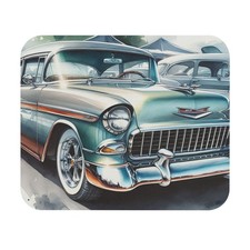 Classic 1955 Chevy Bel Air Mouse Pad, Vintage Automotive Decor, Office Gift