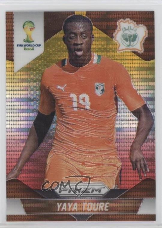 2014 Panini Prizm World Cup Yellow & Red Pulsar Prizm Yaya Toure #59