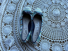 George Blue Mix Ballerina shoes Size 6 Brand New