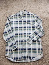 Vintage Guess Jeans Shirt Mens Medium Plaid Button Down Long Sleeve 90s