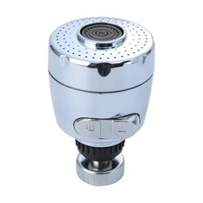 360 Degree Rotating Thread Faucet Aerator with 2 Mode Spray Chrome Finish