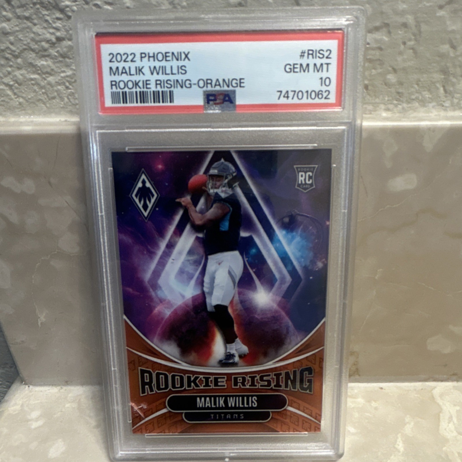 Malik Willis Panini Phoenix Rookie Rising #RIS2 Orange
