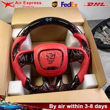 Led Carbon Fiber Steering Wheel For Dodge Charger Hellcat Jeep Srt8 15-25 New Led Carbon Fiber Steering Wheel For Dodge Charger Hellcat Jeep Srt8 15-25 New