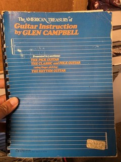 GUITAR INSTRUCTION BY GLEN CAMPBELL MUSIC BOOK WITH RECORD SPIRAL BOUND RARE