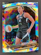 2025 Panini WNBA Prizm KIAH STOKES Silver Ice Prizm #58 Las Vegas Aces (C)