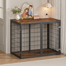 US Stock 47" Dog Crate Furniture with 3 Doors, for Large  Medium Dogs