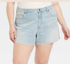 Universal Thread Women's High-Rise 90's Cutoff Jean Shorts Light Blue Size 26