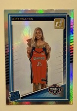 2025 Panini Donruss WNBA #94 Kiki Iriafen Rated Rookie Silver Holo Mystics RC