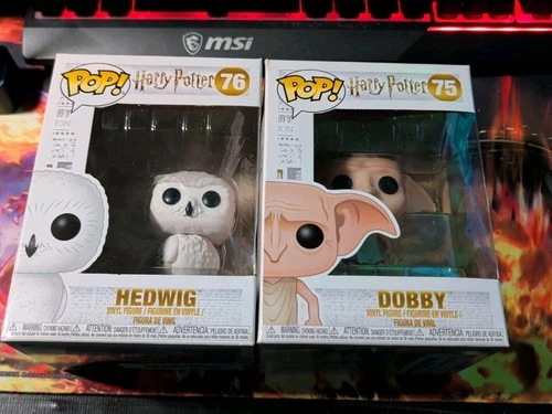 Funko Pop Harry Potter Lot -Dobby #75 and Hedwig #76