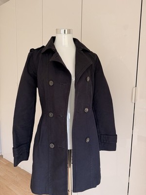 Massimo Dutti Trenchcoat Dunkelblau Gr. 42 / XL   elegant & zeitlos