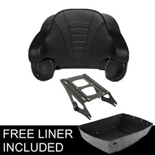 King Trunk Pad Speakers 2 Up Mount Rack Fit For Harley Touring Road Glide 14-25