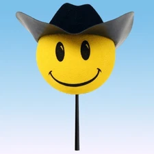 Tenna Tops Cowboy Black Hat Car, Truck, SUV Antenna Topper Auto Accessory (New)