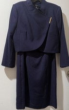 Tahari side Bar Jacket And Dress Navy Blue Formal Wear
