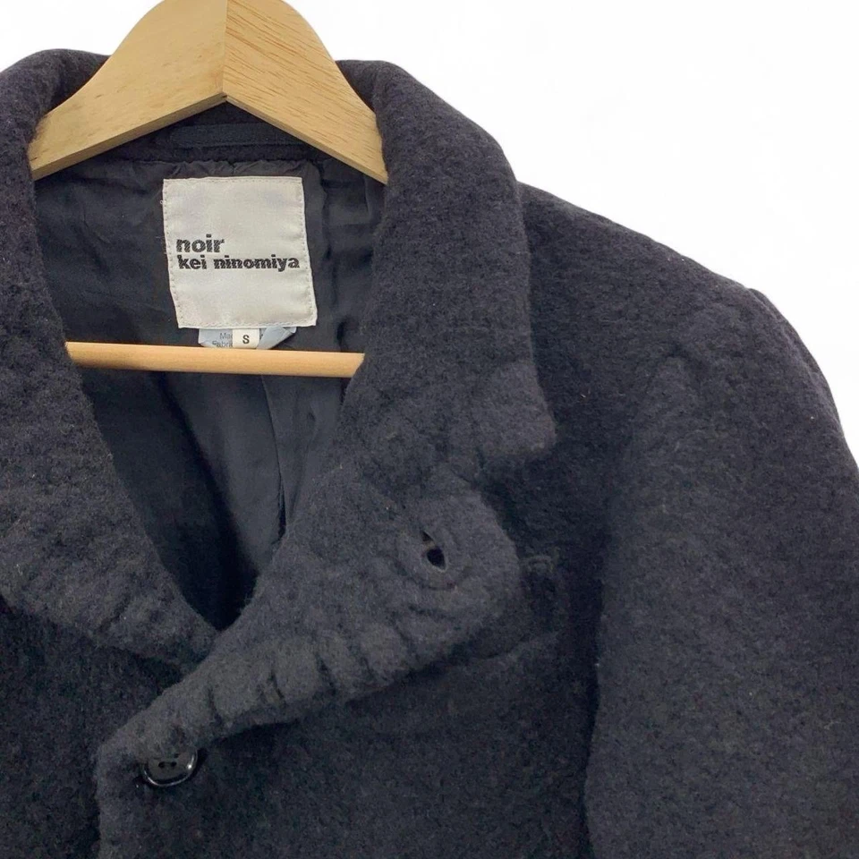 Шерстяная структурированная куртка Noir Kei Ninomiya черная авангардная Япония CDG - Изображение 2 из 4