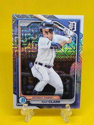 2024 Bowman Chrome Max Clark #BCP-195 Prospects Mojo Refractors Detroit Tigers