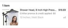 Stylish Matte Black Shower Combo, 10'' Rainfall, 9 Settings