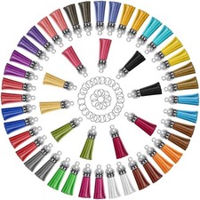 150PCS Keychain Tassels Leather Tassel Bulk for DIY Keychain, Charms, Jewelry