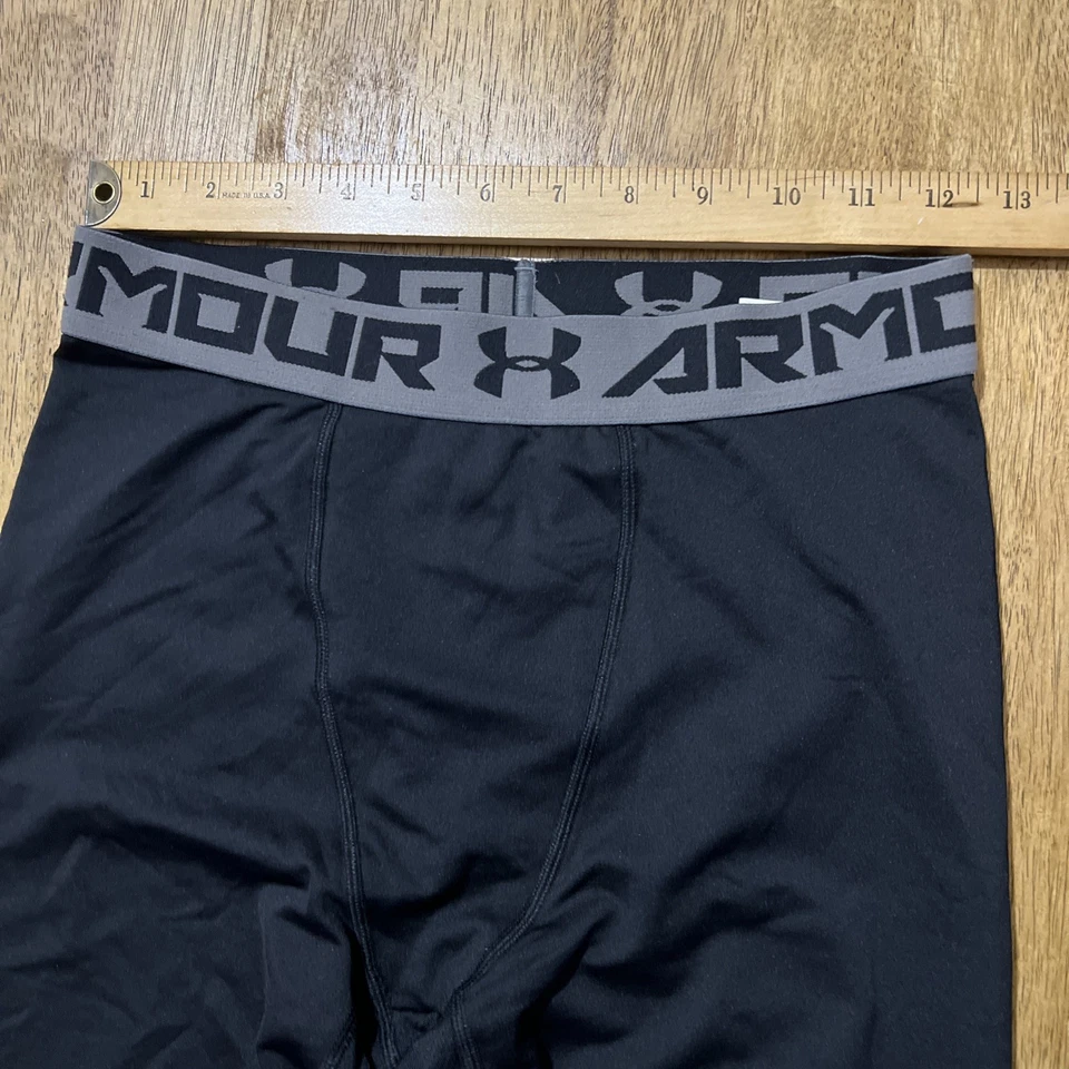 Pantalones de compresión ajustados Under Armour ColdGear capa base juvenil L negros Foto 4 de 4