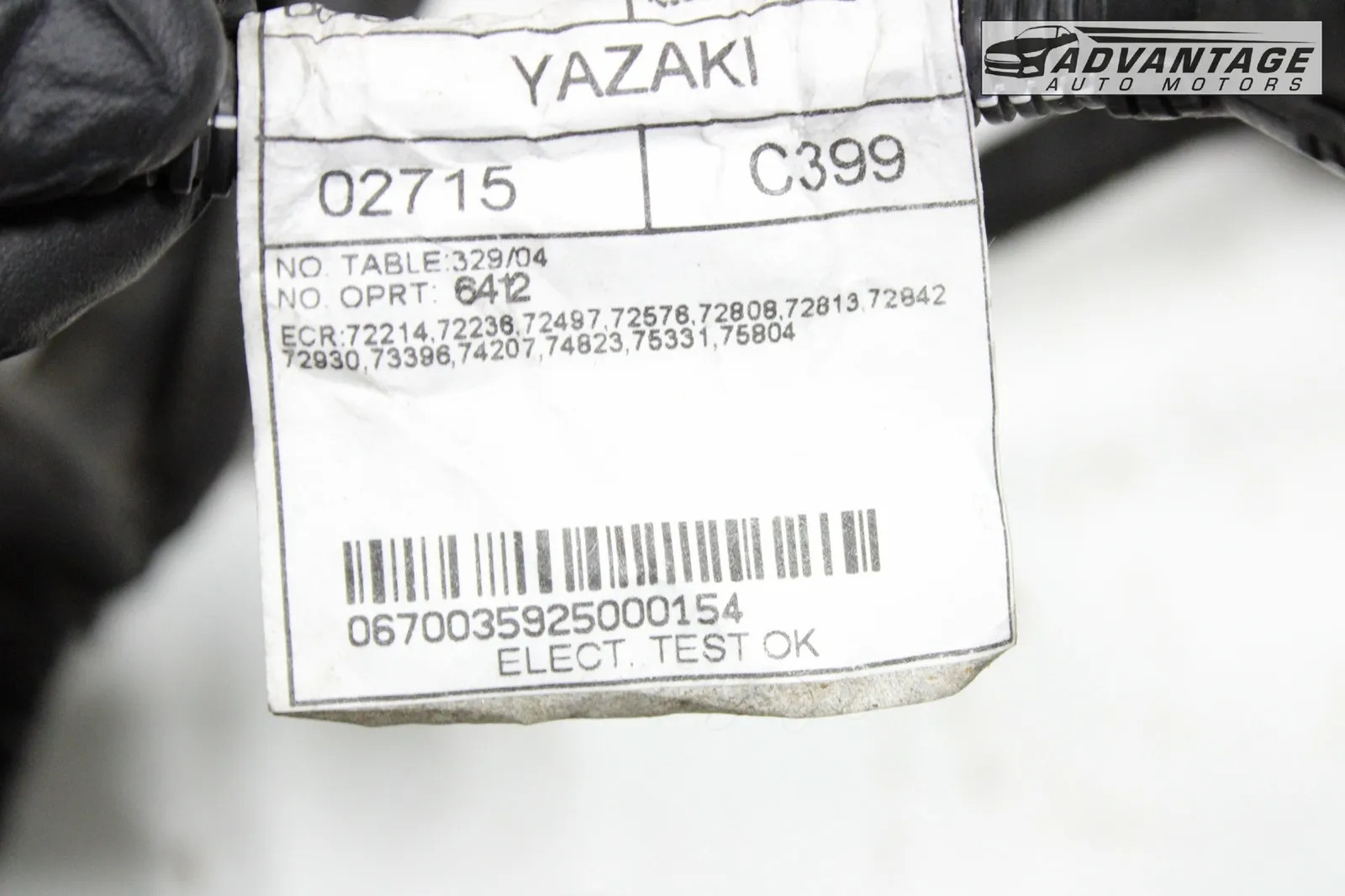 2017 MASERATI GHIBLI 3.0L M157 ENGINE BAY WIRE WIRING HARNESS CABLE W/ FUSE OEM