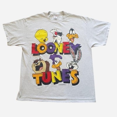 Vtg Looney Tunes Graphic Tee 1993 Mens XXL T-shirt Jerzees READ Tazz Bugs Bunny 