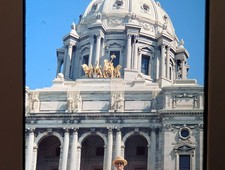 c1975 Minnesota State Capitol 35mm Slide St Paul Dome Golden Quadriga Vtg
