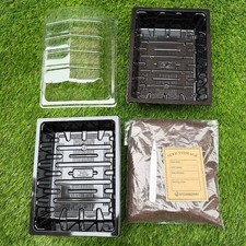 Microgreen complete home growing kit with compost-seeds  + trays