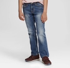 Cat  Jack Boys Medium Wash Straight Leg Stretch Jeans Youth Size 5