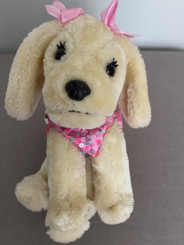 Poochie & Co. Lab Retriever Purse Pink Heart Bling Crown Dog Plush & Scrunchie - Picture 6 of 13