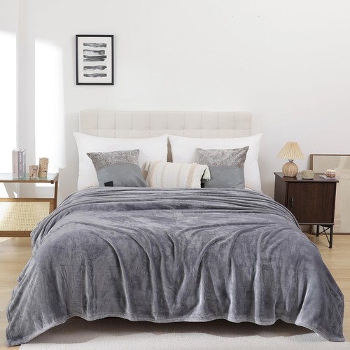 Fleece Queen Size Decke für Bett, Luxus Plüsch Kuschelig Fuzzy Decken Mikrofaser...