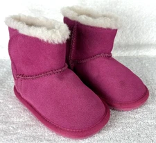 EMU Australia Toddler's Toddler Booties Hot Pink Suede Size 18 - 24 mo.