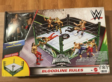 WWE Playset Bloodline Rules Ring Wrestlemania XL Roman Reigns Rock Figure 2025