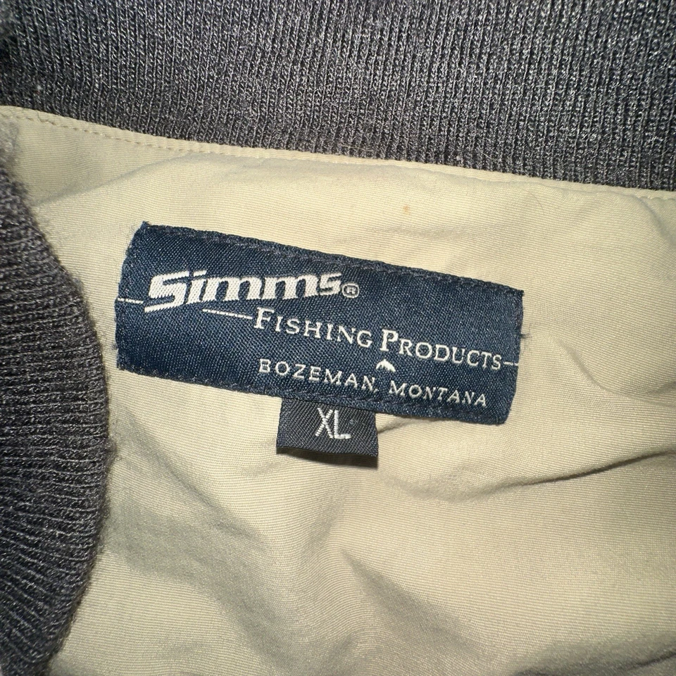 Simms Bozeman Montana Fly Fishing Vest Vintage USA Fish XL Tan Extra Large Trout - Image 4 of 4