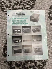 Vntg Astron Catalog Booklet Converters Inverters Battery Paper HTF Hole Punched 