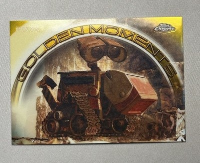2025 Topps Chrome Pixar Gold Golden Moments Refractor A Day at Work Wall-E GM-14