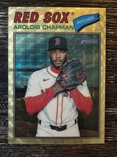 🌟 2025 Topps Heritage Chrome Gold SUPERFRACTOR Aroldis Chapman #1/1 Red Sox