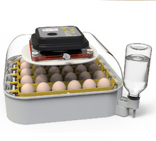 30Egg Incubator Egg Candler Automatic Egg Turner For Hatching Chickens w/Display