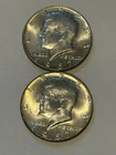 LOT OF (2) 1967-P Kennedy 40% Silver Half Dollars GEM (excellent specimens)