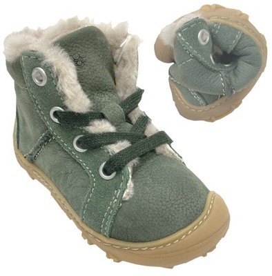 Leder Stiefel, Lammfellfutter Salbei Grün v. PEPINO by RICOSTA Barefoot ELIA