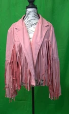 Chartou Jacket  XL Faux Suede Fringe Western Womens / Crossdresser / Sissy SZXL