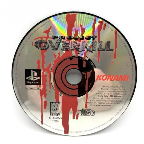 PS1 Project Overkill (Sony PlayStation 1) Disc Only