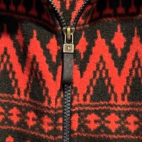 Chaps Full Zip Fleece Vest Women Size 3X Red Black Southwest Aztec Pockets - Image 4 of 4