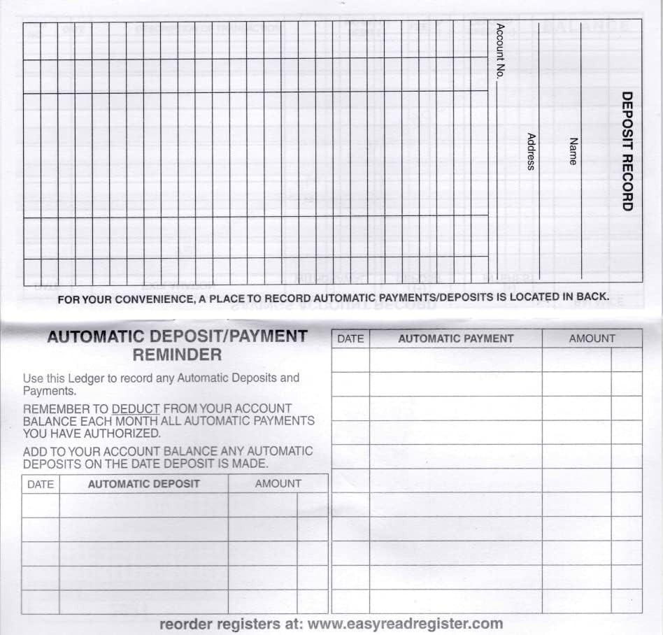 как выглядит 12-Pack Checkbook Transaction Registers with 2024-2026 Calendars фото