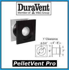 DURAVENT PELLETVENT PRO Pipe 4" Diameter Wall Thimble #4PVP-WT NEW! PELLET VENT